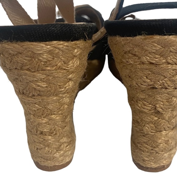 Colin Stuart Women’s Espadrilles Wedge Shoes 10B Tan Black - Picture 8 of 9